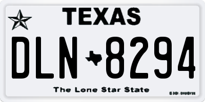 TX license plate DLN8294