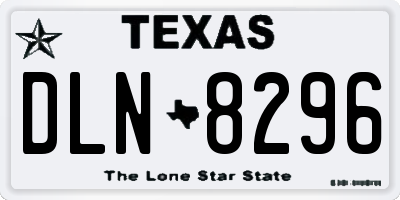 TX license plate DLN8296
