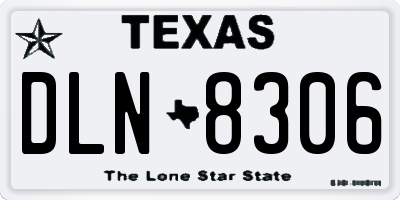 TX license plate DLN8306