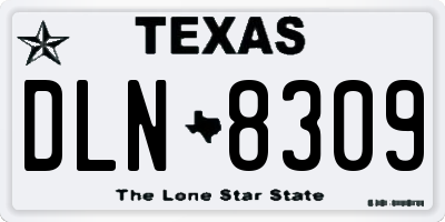 TX license plate DLN8309