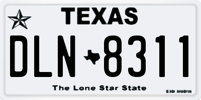 TX license plate DLN8311