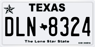 TX license plate DLN8324