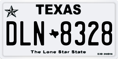 TX license plate DLN8328