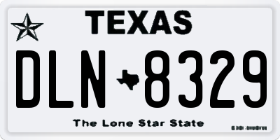 TX license plate DLN8329