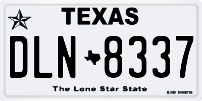 TX license plate DLN8337