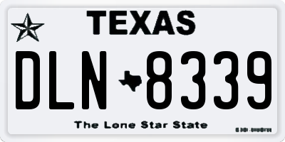 TX license plate DLN8339
