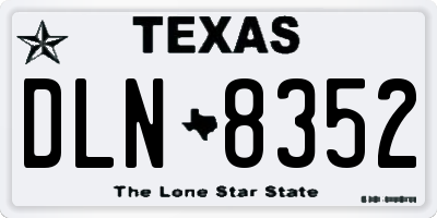 TX license plate DLN8352