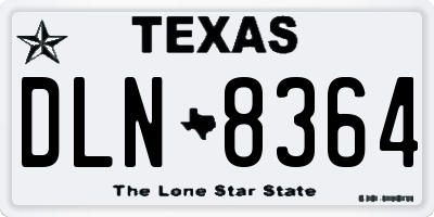 TX license plate DLN8364