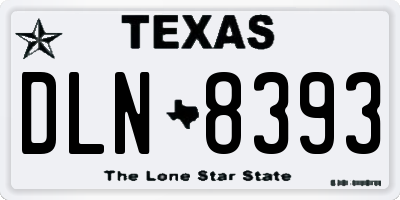 TX license plate DLN8393