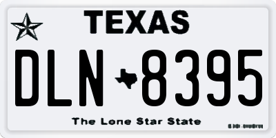 TX license plate DLN8395