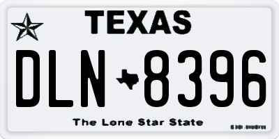 TX license plate DLN8396