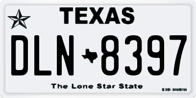 TX license plate DLN8397