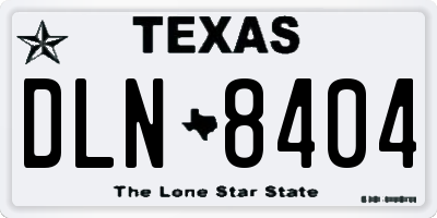 TX license plate DLN8404