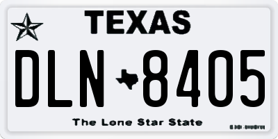 TX license plate DLN8405