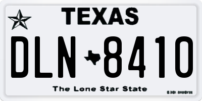 TX license plate DLN8410