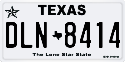TX license plate DLN8414