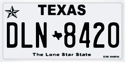 TX license plate DLN8420