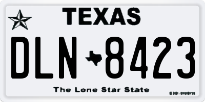 TX license plate DLN8423
