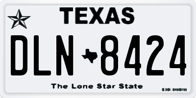 TX license plate DLN8424