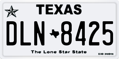 TX license plate DLN8425