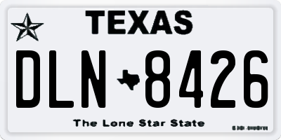 TX license plate DLN8426