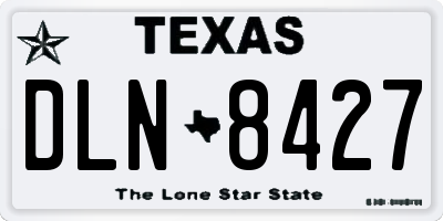 TX license plate DLN8427