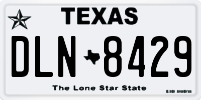 TX license plate DLN8429