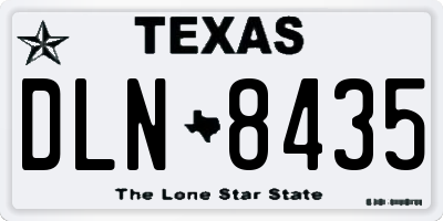 TX license plate DLN8435