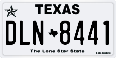 TX license plate DLN8441