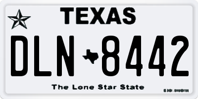 TX license plate DLN8442