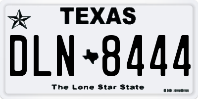 TX license plate DLN8444