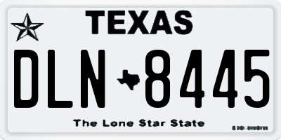 TX license plate DLN8445