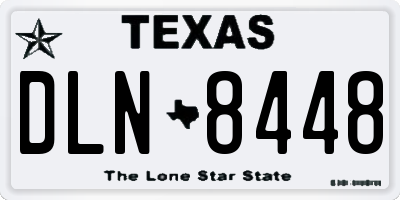 TX license plate DLN8448