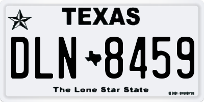TX license plate DLN8459