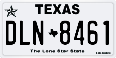 TX license plate DLN8461