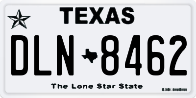 TX license plate DLN8462