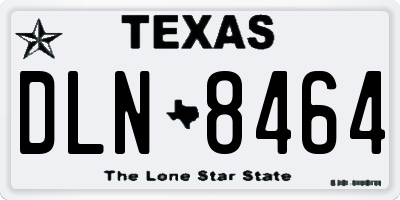 TX license plate DLN8464