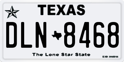 TX license plate DLN8468