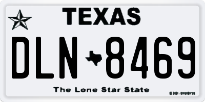 TX license plate DLN8469