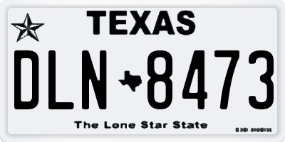 TX license plate DLN8473