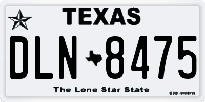 TX license plate DLN8475