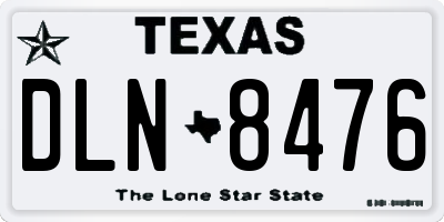 TX license plate DLN8476