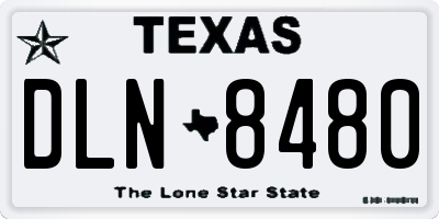 TX license plate DLN8480