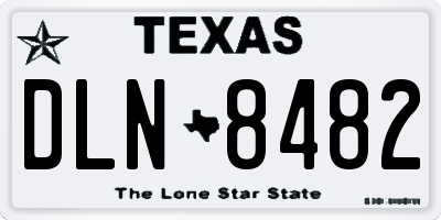 TX license plate DLN8482