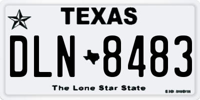 TX license plate DLN8483