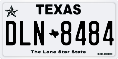 TX license plate DLN8484