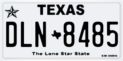 TX license plate DLN8485