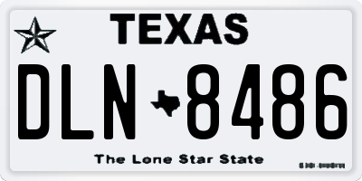 TX license plate DLN8486
