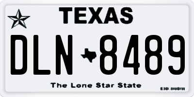 TX license plate DLN8489