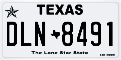 TX license plate DLN8491